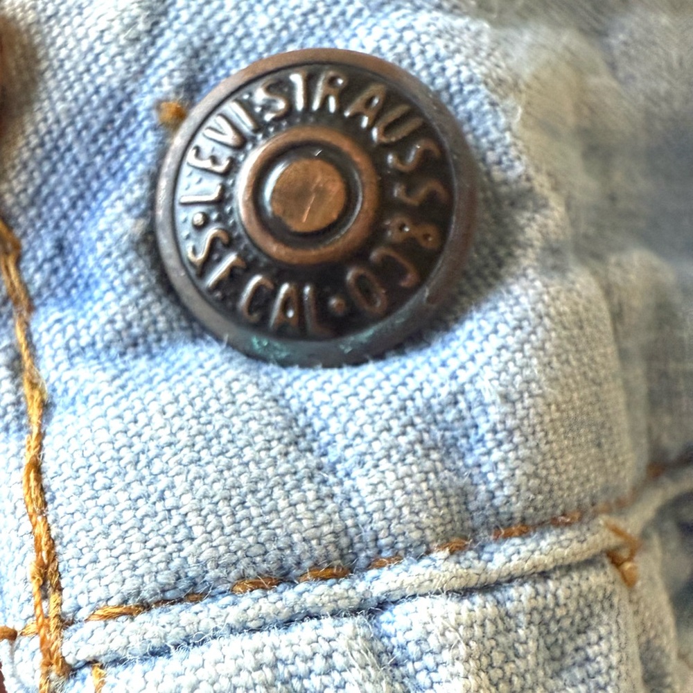 Levis Vintage 70s Orange Tab Light Wash High Rise Bell Bottom Jeans Rare - Picture 6 of 8